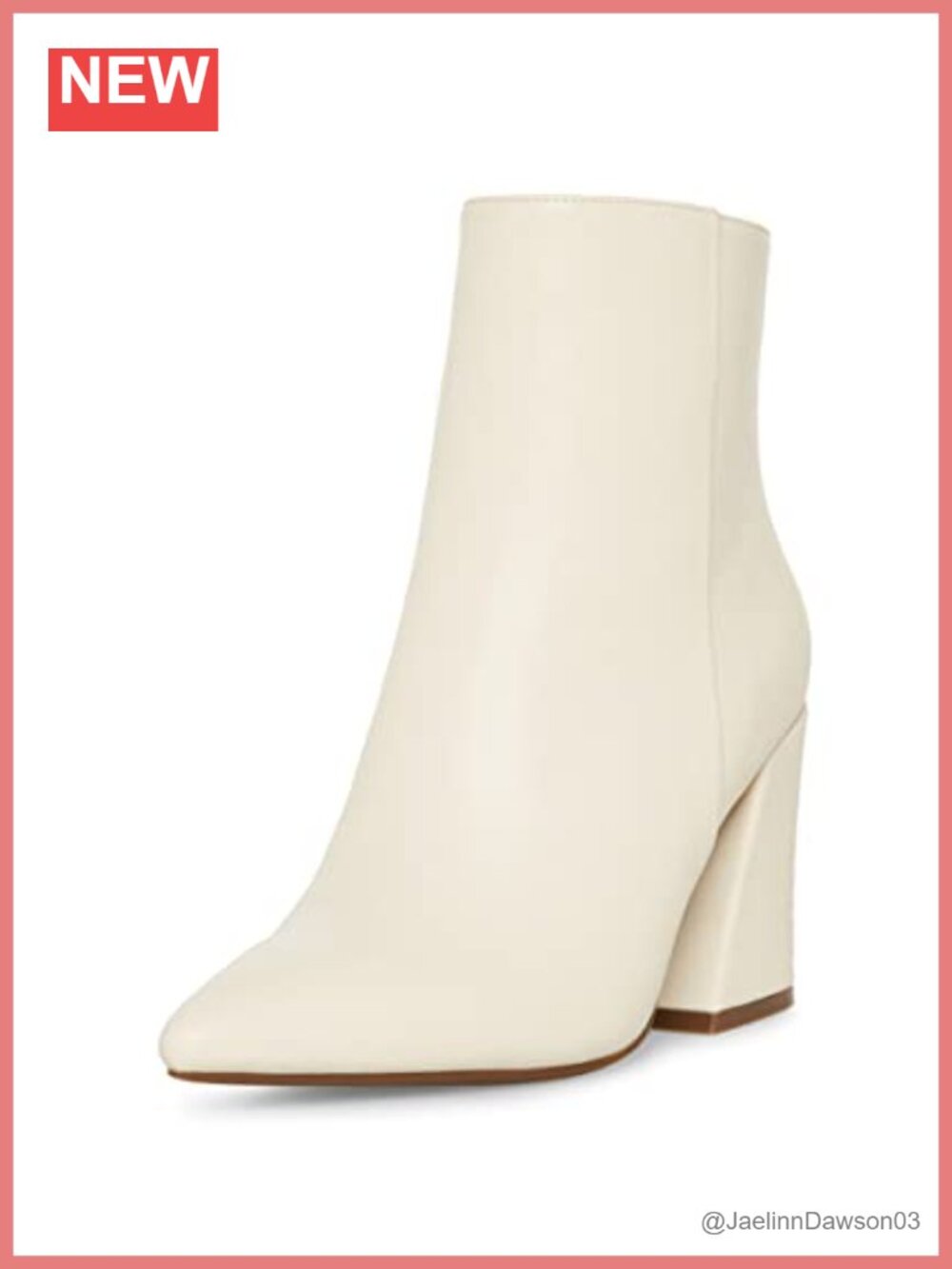 Pointed Toe Block Heel Ankle Bootie with Zippered Side Closure